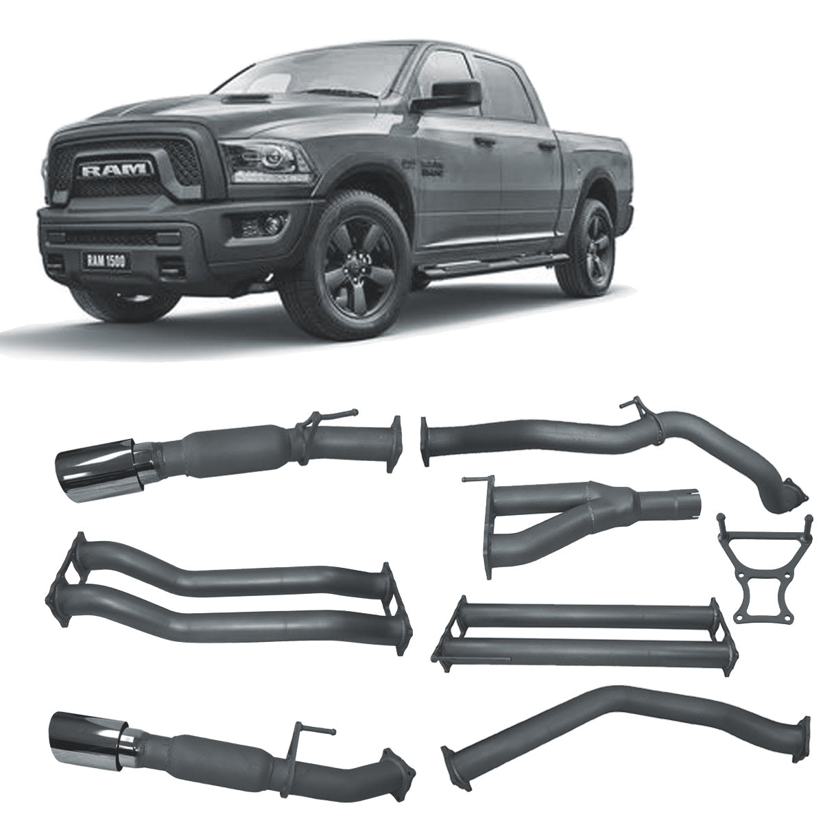 Redback Extreme Duty Exhaust to suit RAM 1500 5.7L V8 (12/2018 - on)