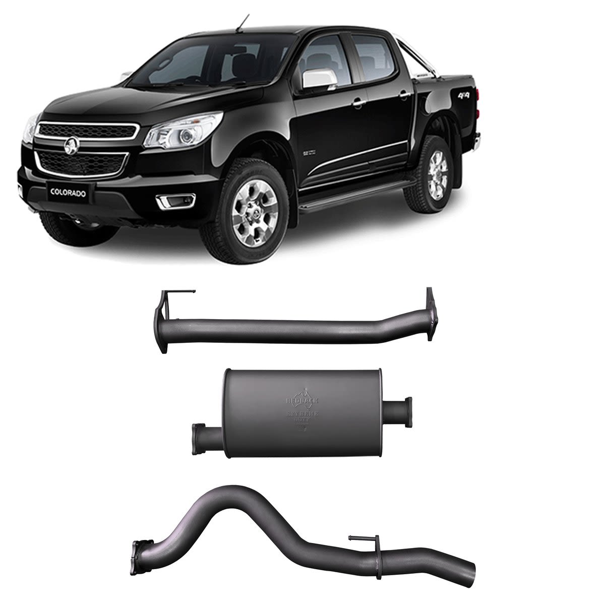 Redback Extreme Duty Exhaust to suit Holden Colorado RG 2.8L (09/2016 - on)