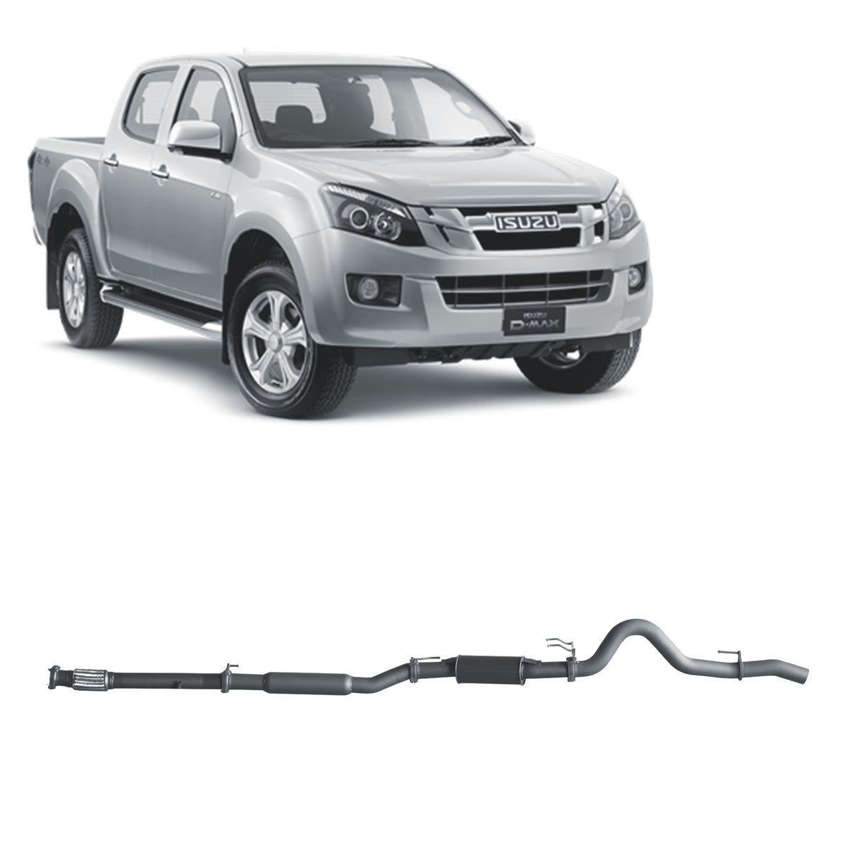Redback Extreme Duty Exhaust to suit Isuzu D-MAX (02/2017 - 10/2020)