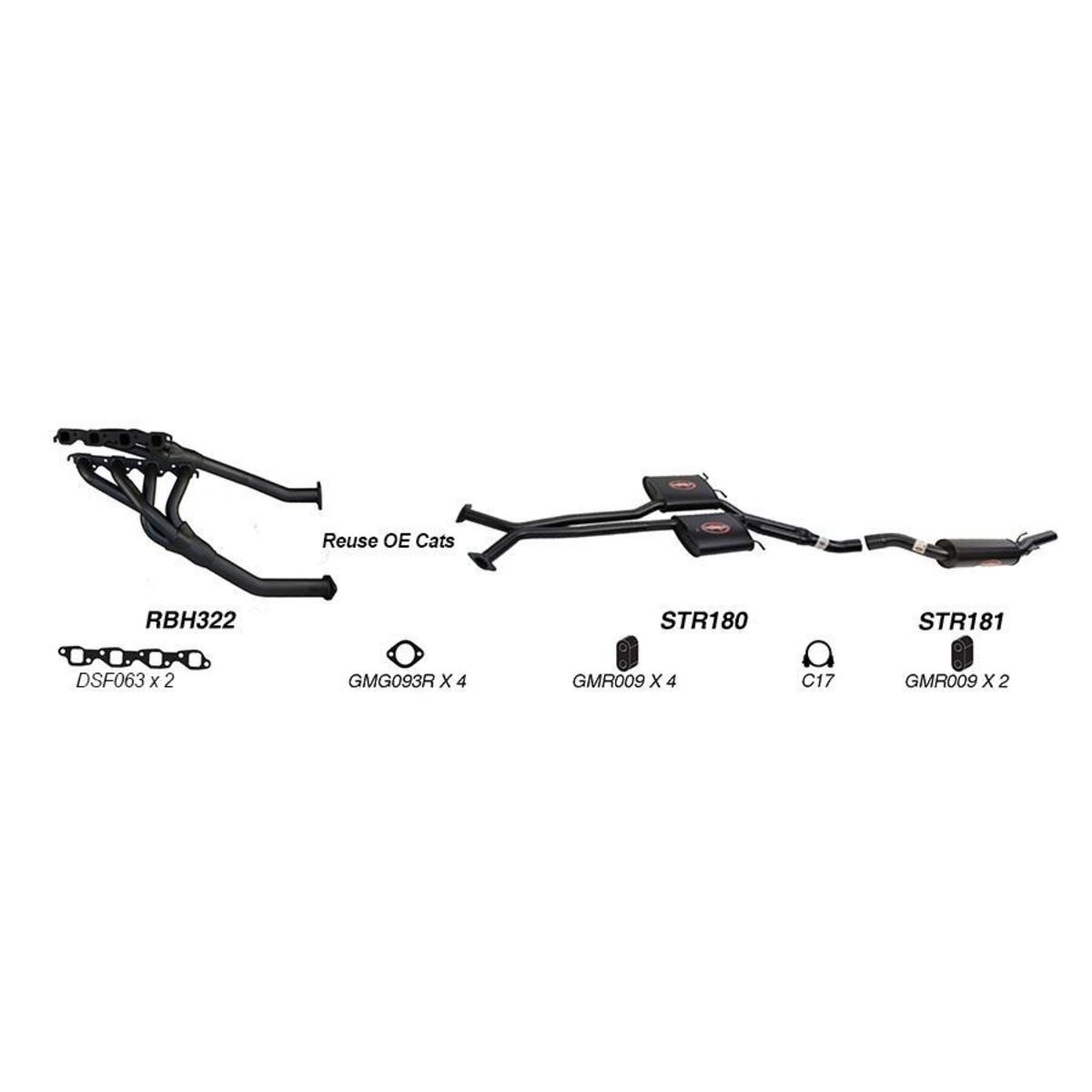 Redback Sports System to suit Holden Commodore (01/1997 - 01/2002)