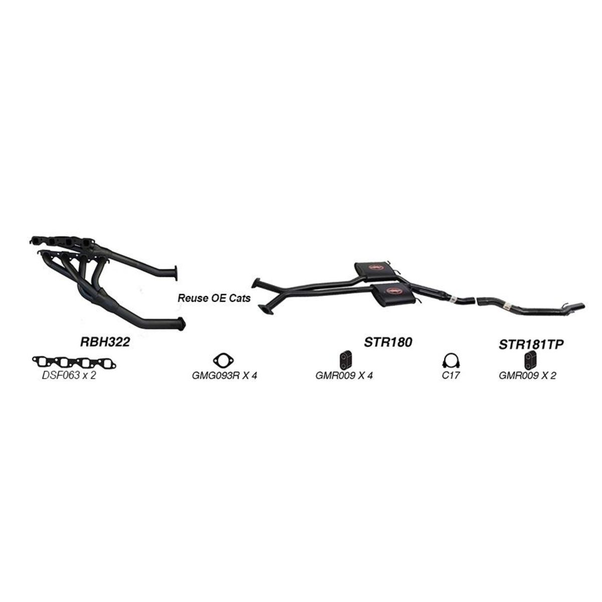 Redback Sports System to suit Holden Commodore (01/1997 - 01/2002)