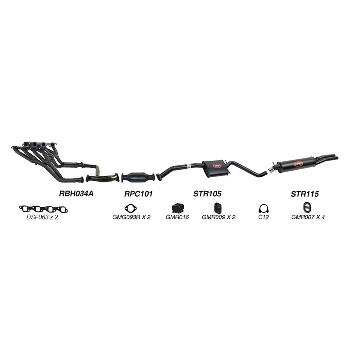 Redback Sports System to suit Holden Calais (01/1991 - 01/1995), Commodore (01/1991 - 01/1995)