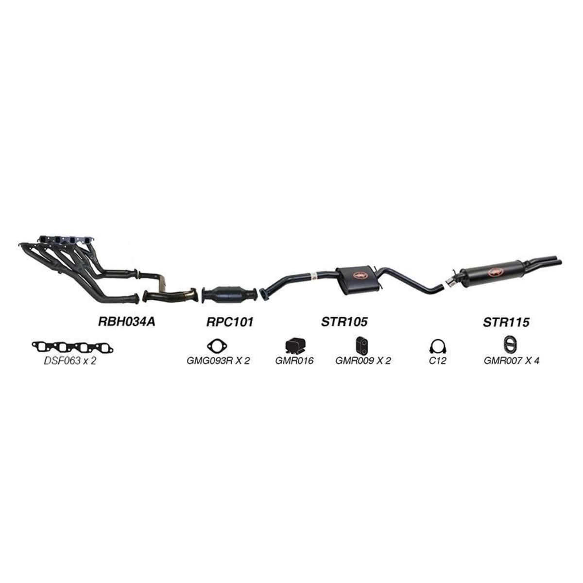 Redback Sports System to suit Holden Calais (01/1995 - 01/1997), Commodore (01/1995 - 01/1997)