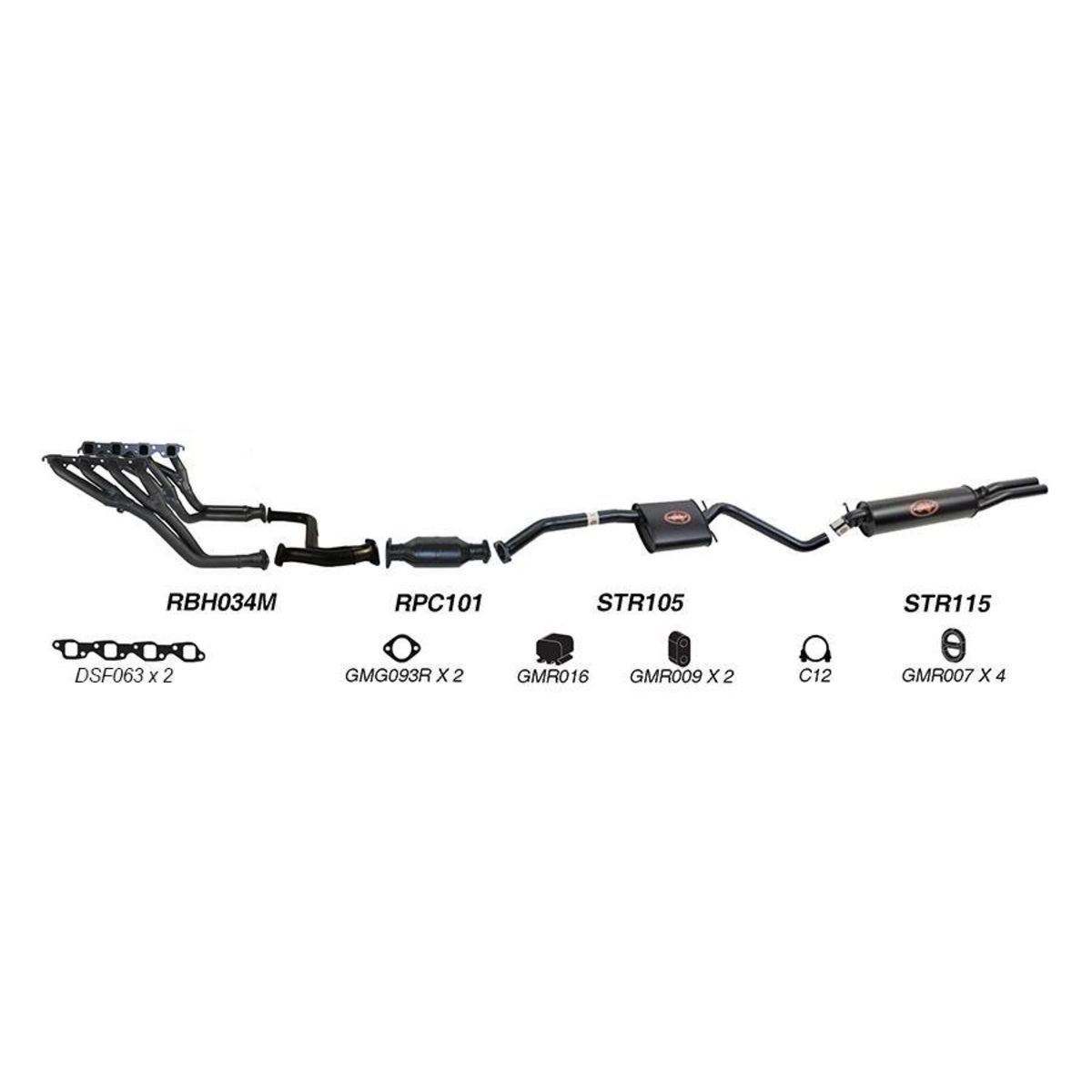 Redback Sports System to suit Holden Calais (01/1991 - 01/1995), Commodore (01/1991 - 01/1995)