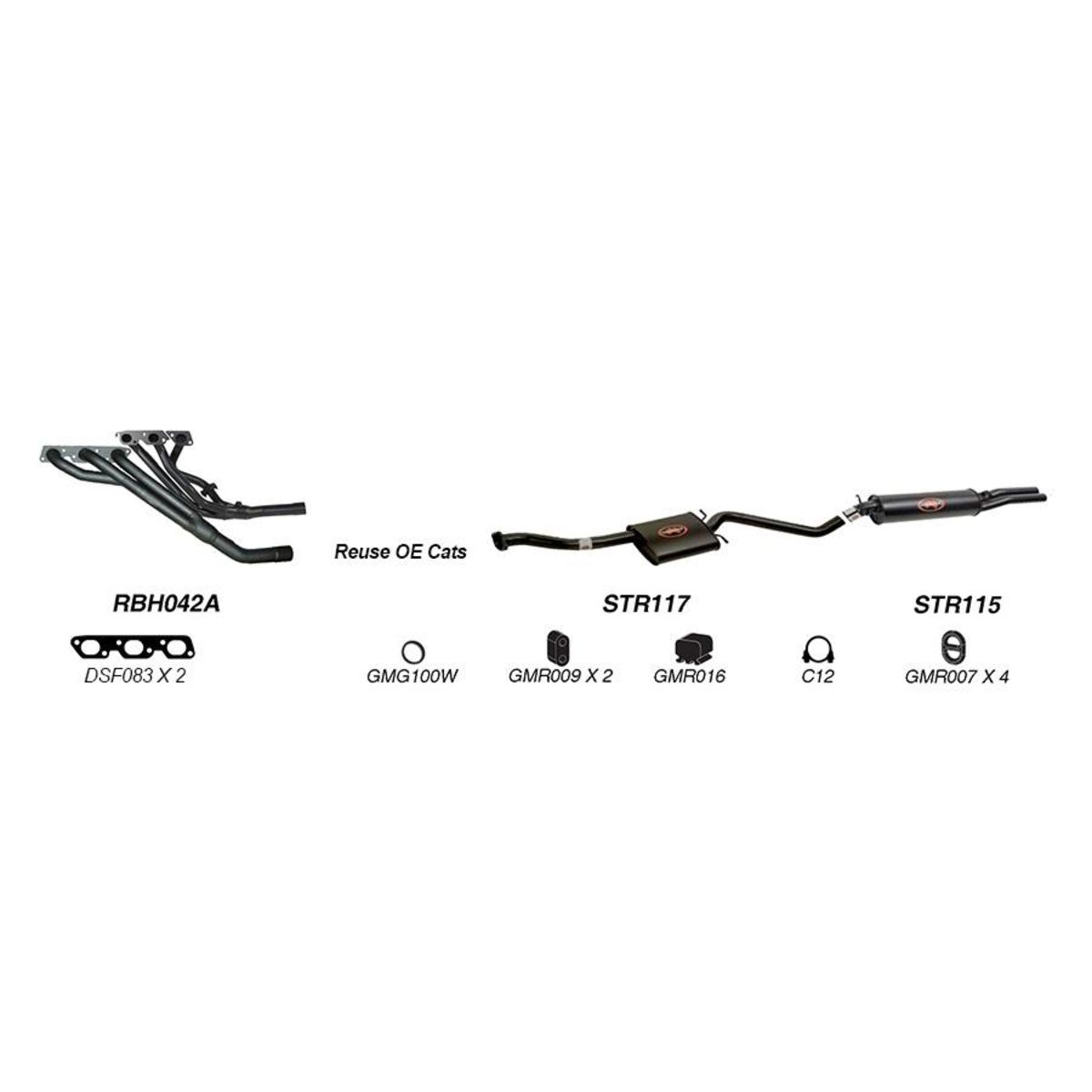 Redback Sports System to suit Holden Calais (01/1995 - 01/1997), Commodore (01/1995 - 01/1997)