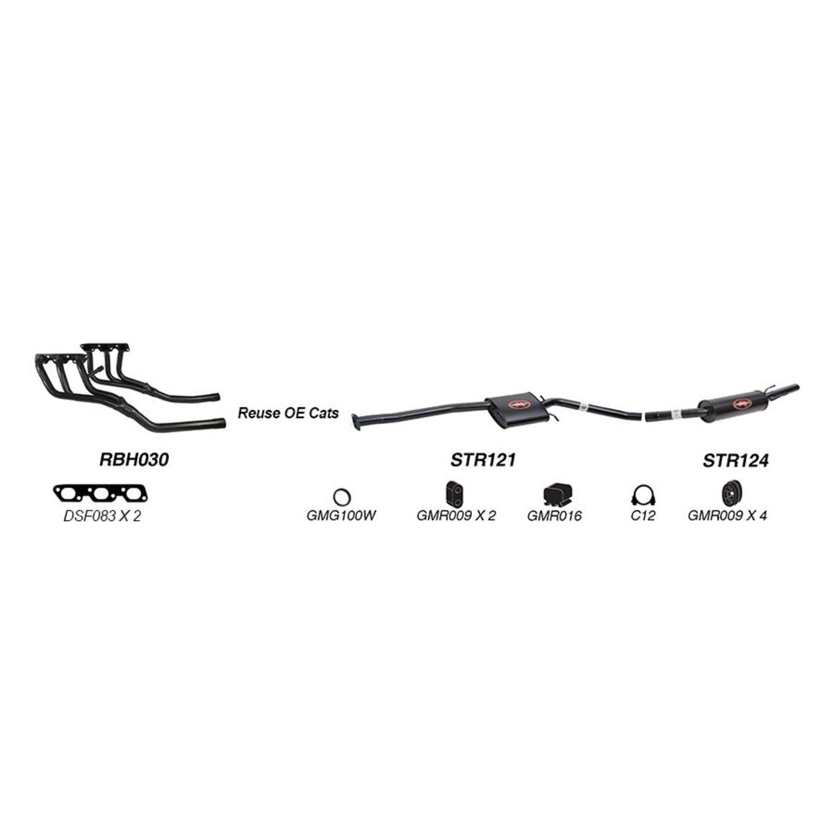 Redback Sports System to suit Holden Commodore (01/2000 - 01/2004)