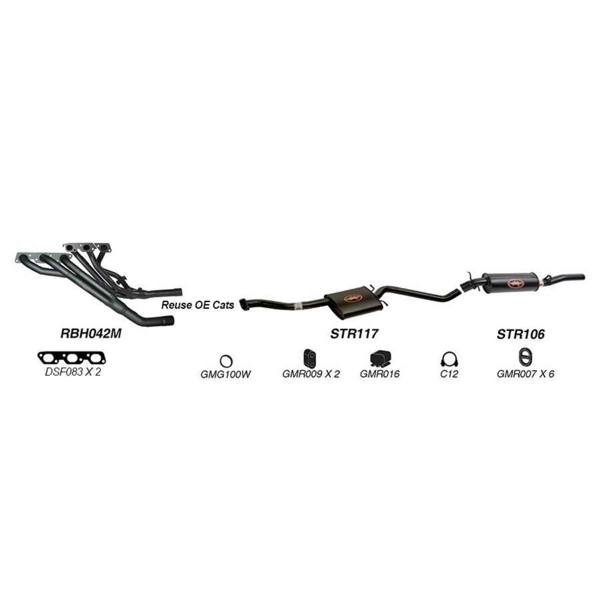 Redback Sports System to suit Holden Calais (01/1995 - 01/1997), Commodore (01/1995 - 01/1997)
