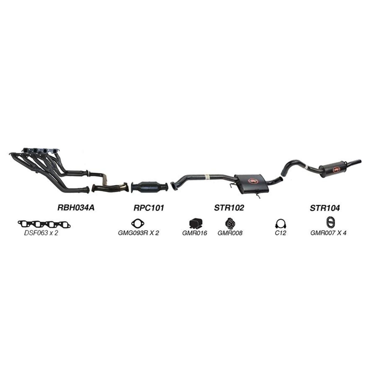 Redback Sports System to suit Holden Calais (01/1989 - 01/1995), Commodore (01/1988 - 01/1995)