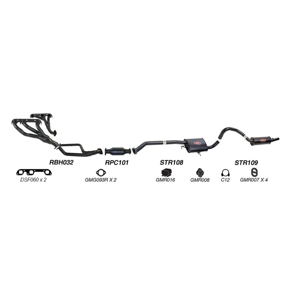 Redback Sports System to suit Holden Commodore (01/1988 - 01/1995)