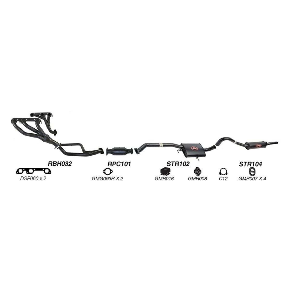 Redback Sports System to suit Holden Calais (01/1988 - 01/1995), Commodore (01/1988 - 01/1995)