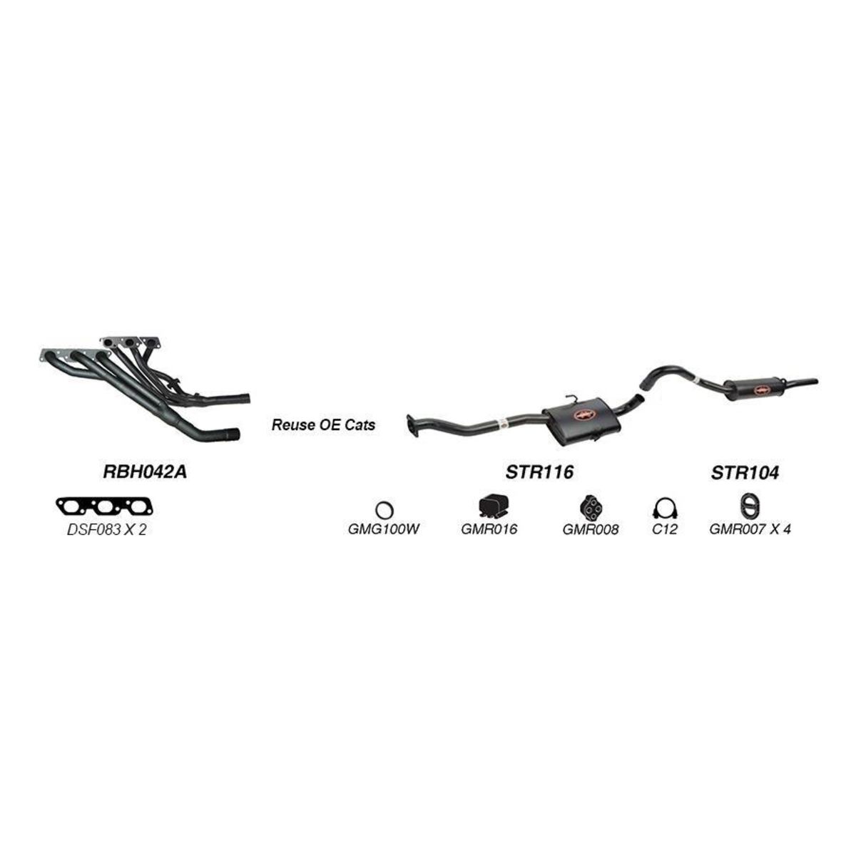 Redback Sports System to suit Holden Calais (01/1995 - 01/1997), Commodore (01/1995 - 01/1997)