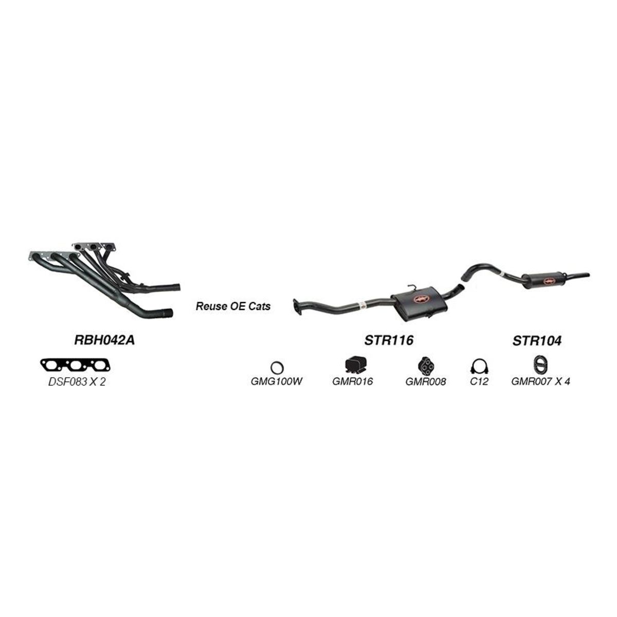 Redback Sports System to suit Holden Calais (01/1995 - 01/1997), Commodore (01/1995 - 01/1997)
