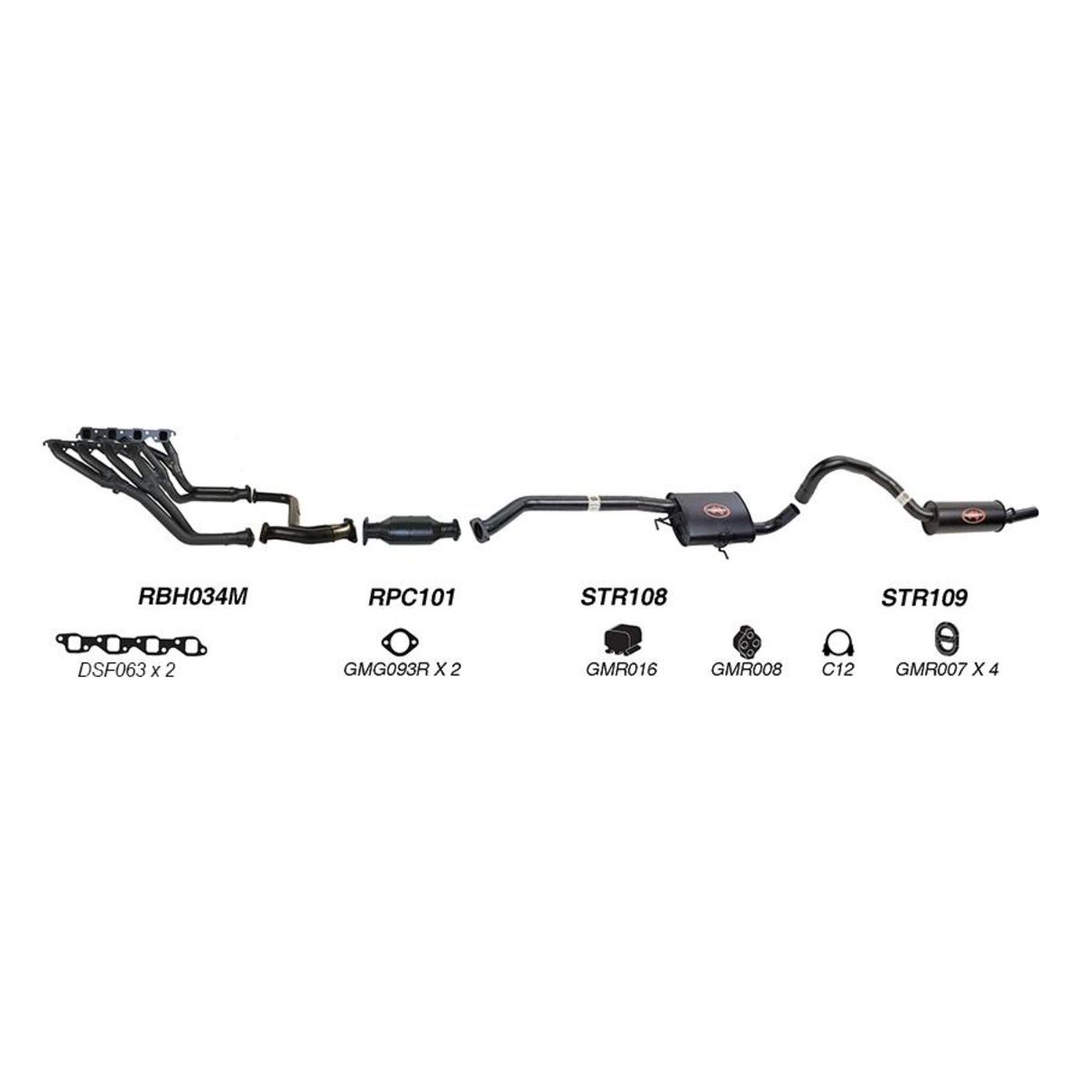 Redback Sports System to suit Holden Commodore (01/1995 - 2000)