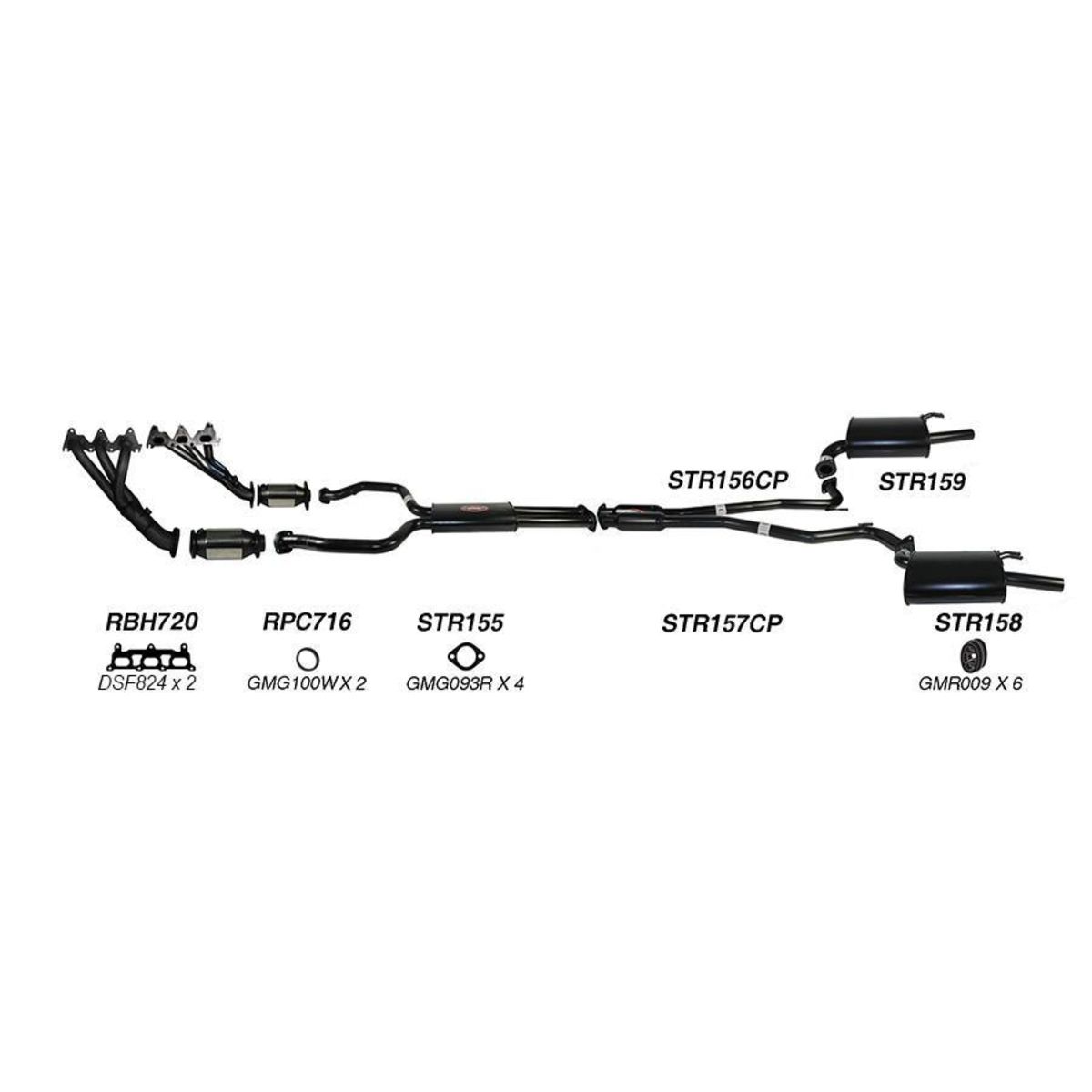 Redback Sports System to suit Holden Calais (08/2006 - on), Commodore (01/2006 - on)