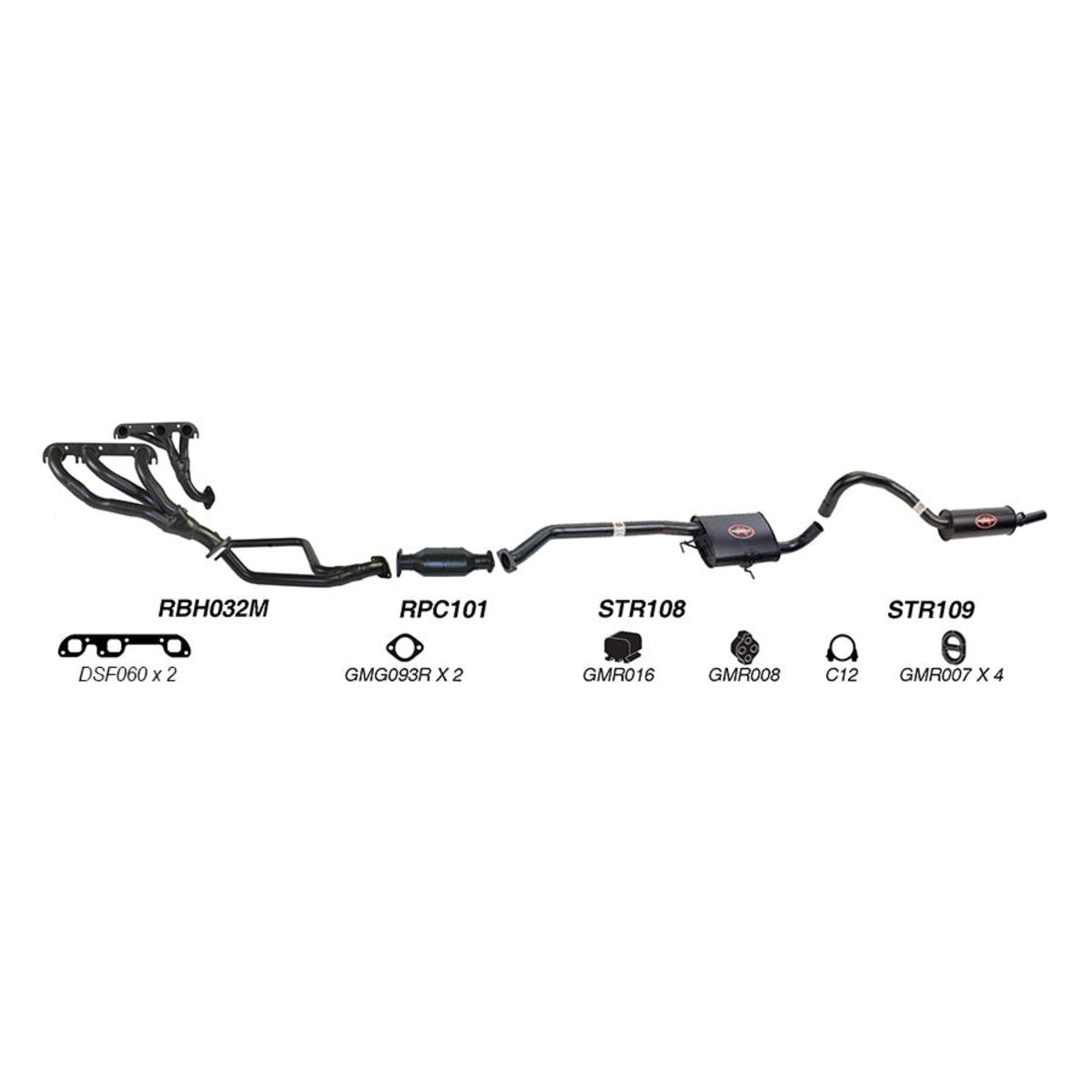 Redback Sports System to suit Holden Commodore (01/1988 - 01/1995)