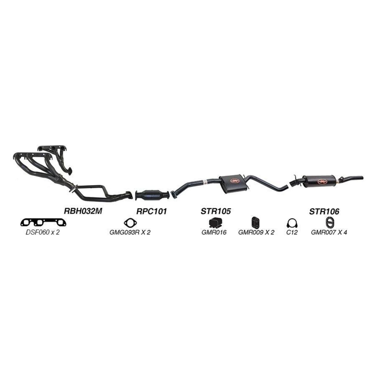 Redback Sports System to suit Holden Calais (01/1991 - 01/1995), Commodore (01/1991 - 01/1995)