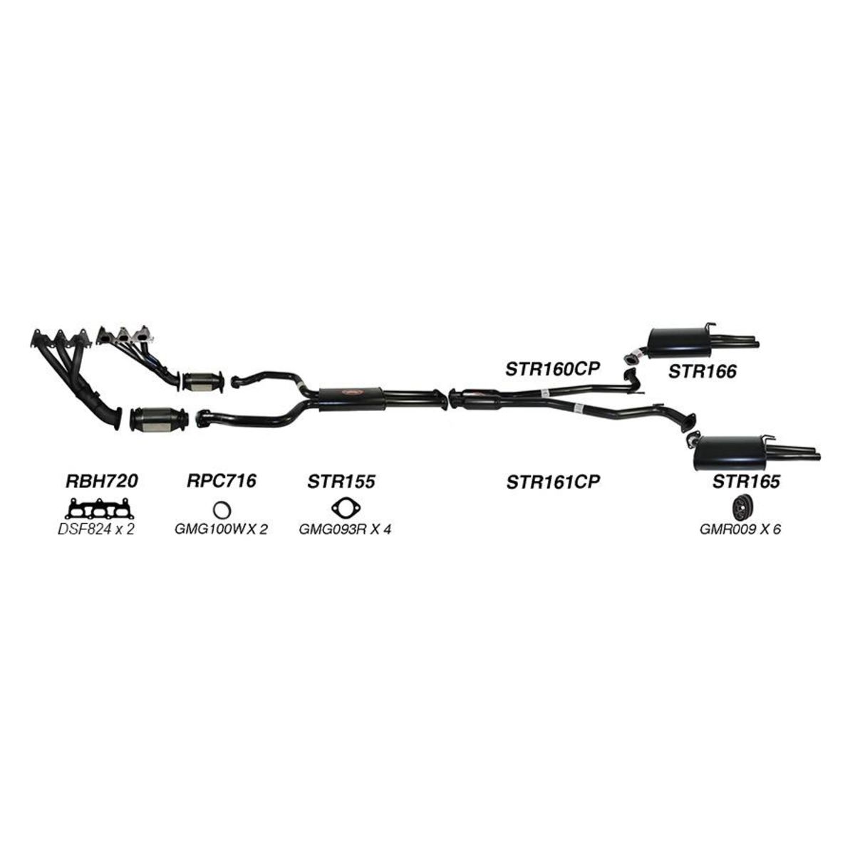 Redback Sports System to suit Holden Commodore (01/2007 - on)