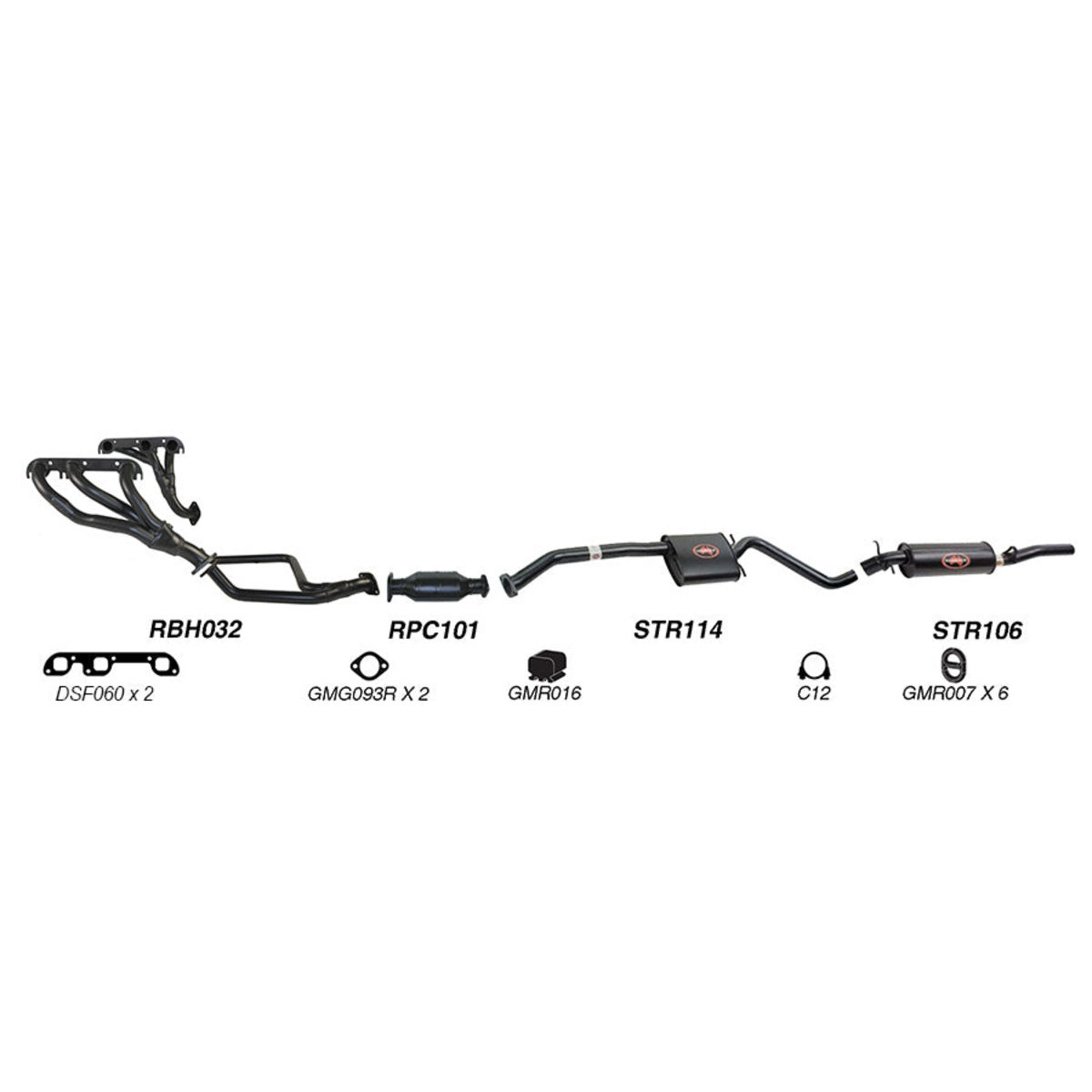 Redback Sports System to suit Holden Caprice (01/1994 - 01/1995), Statesman (01/1990 - 01/1995)