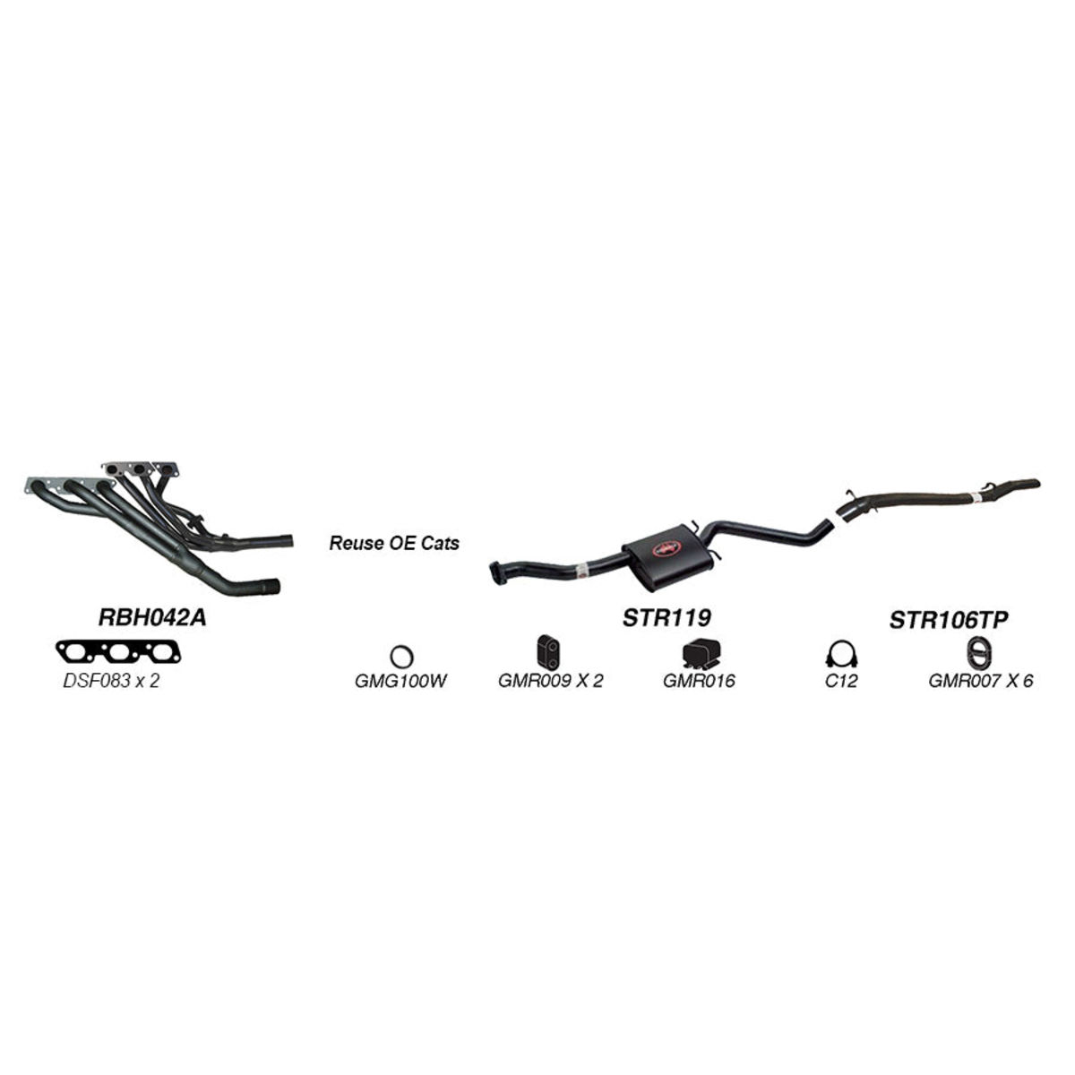 Redback Sports System to suit Holden Caprice (01/1995 - 01/1999), Statesman (01/1995 - 01/1999)