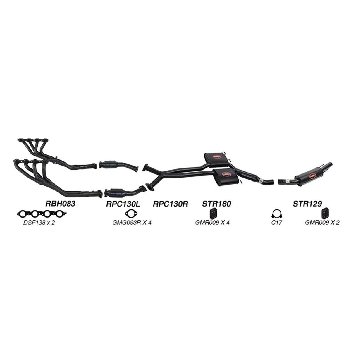Redback Sports System to suit Holden Caprice (01/1999 - 01/2004), Statesman (01/1999 - 01/2004)