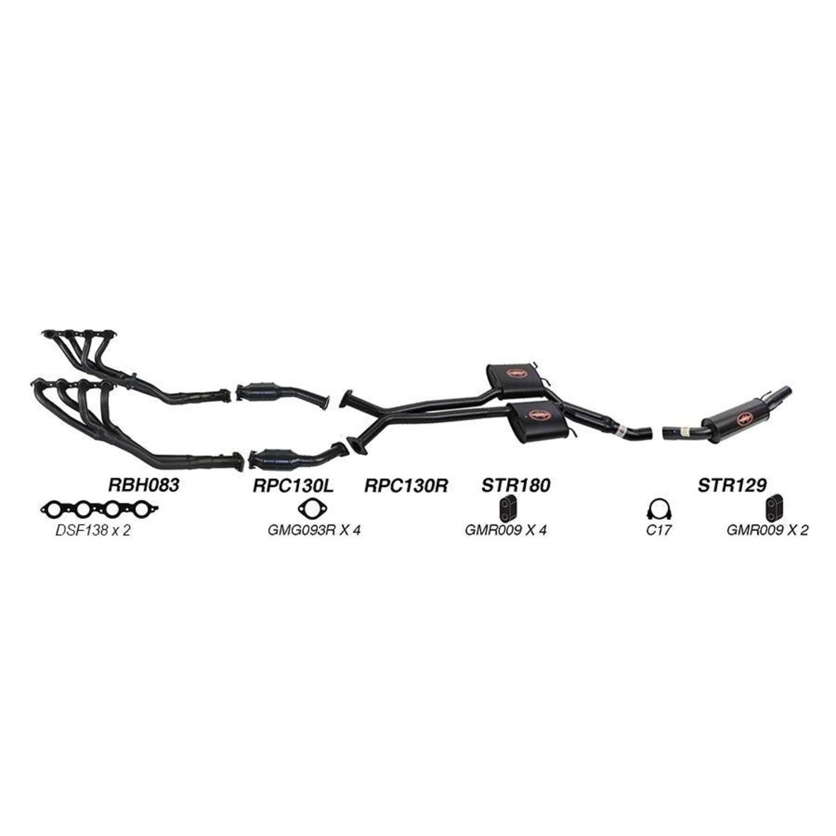 Redback Sports System to suit Holden Caprice (01/1999 - 01/2004), Statesman (01/1999 - 01/2004)