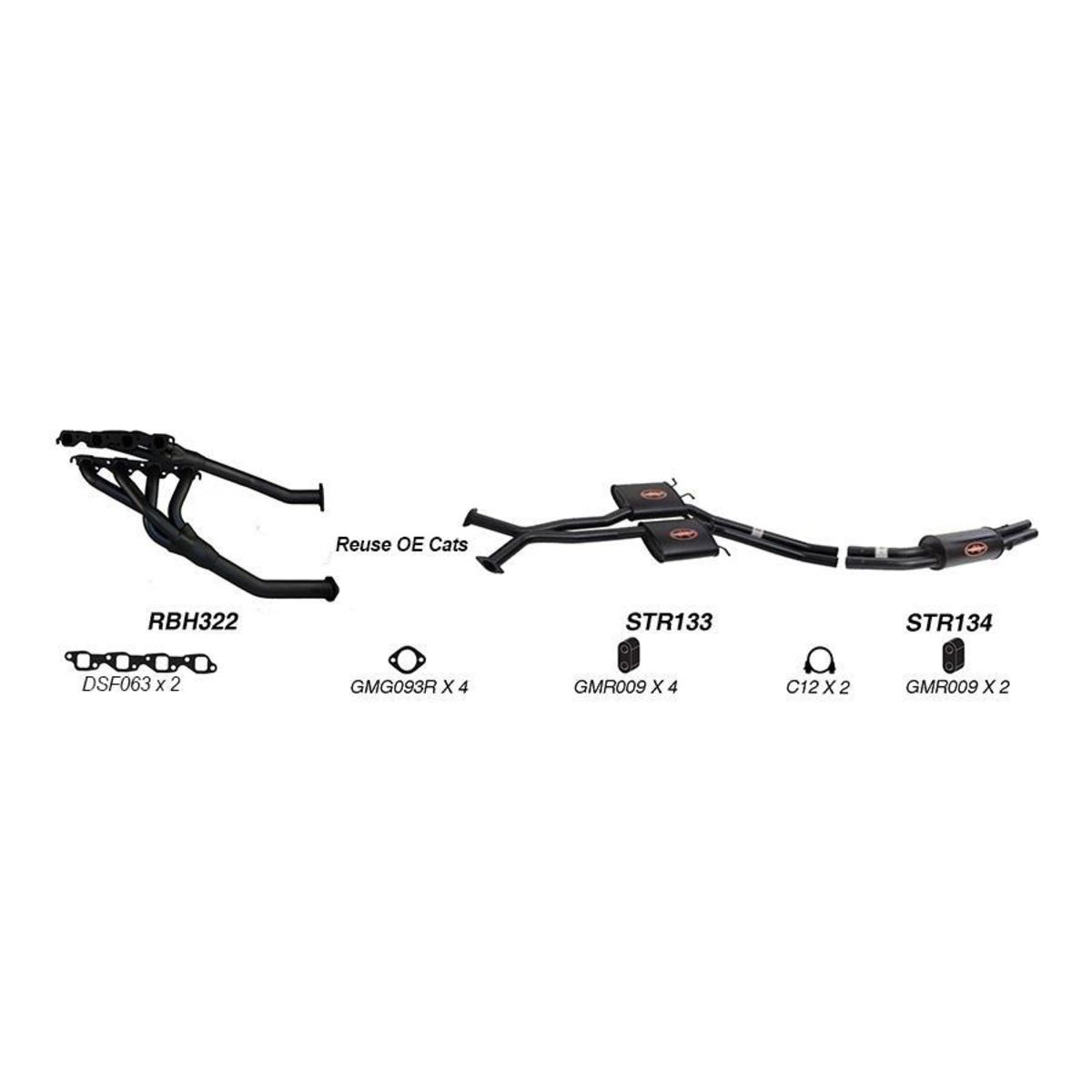 Redback Sports System to suit Holden Commodore (01/1997 - 01/2002)