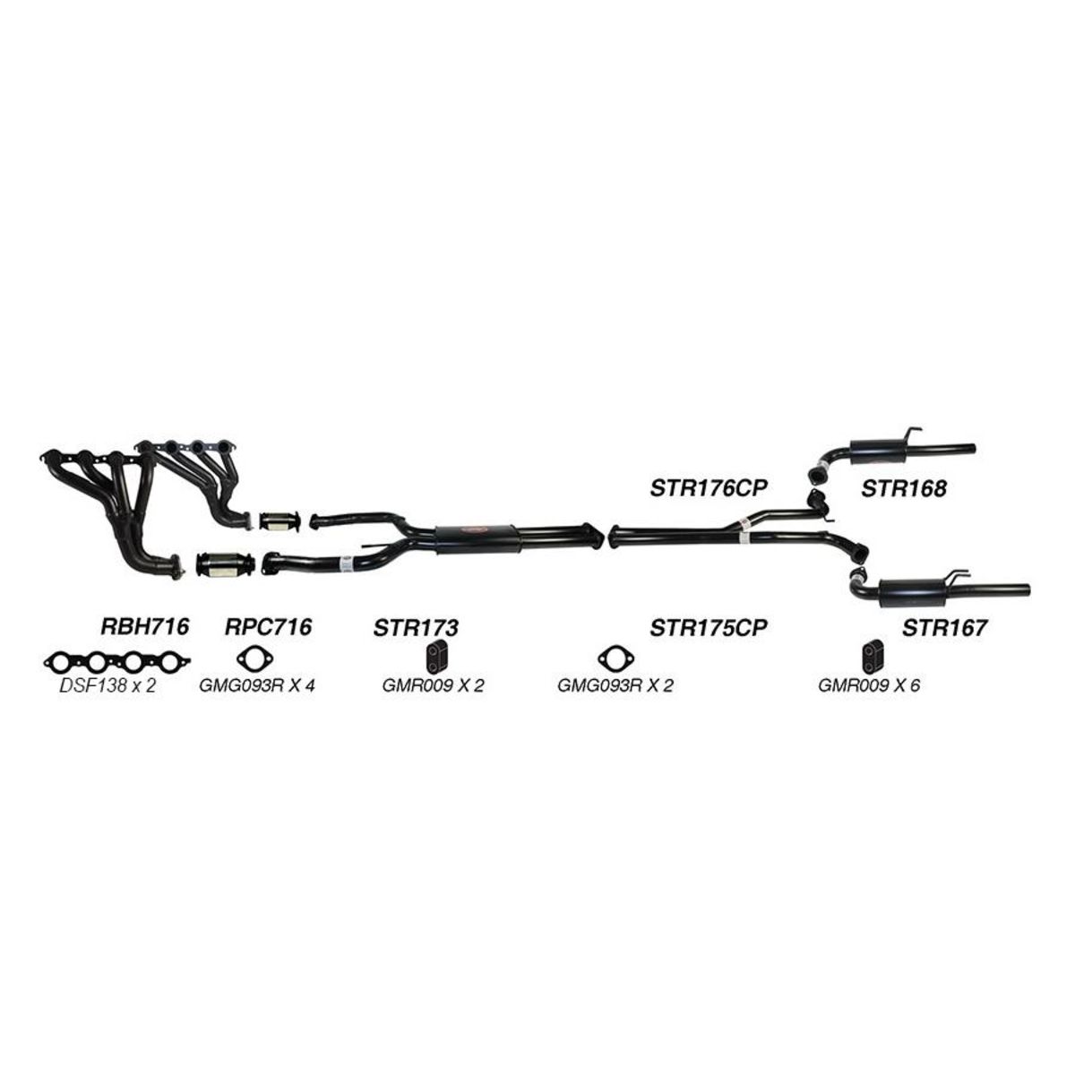 Redback Sports System to suit Holden Commodore (01/2007 - 2016)