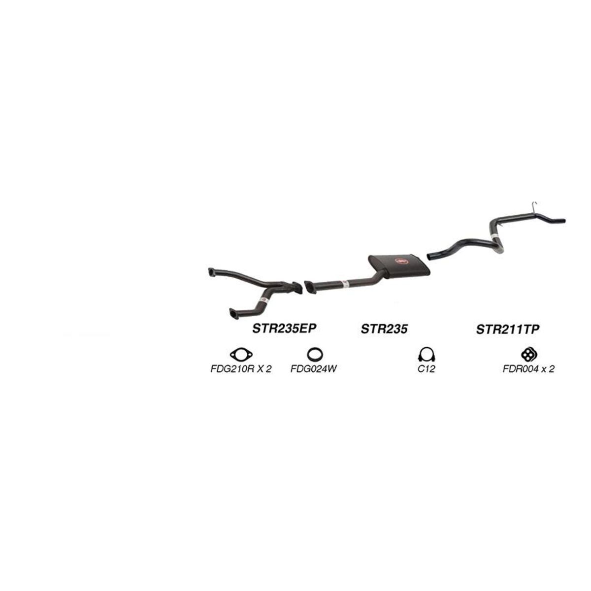 Redback Sports System to suit Ford Fairmont (01/1998 - 09/2002), Falcon (01/1998 - 09/2002)