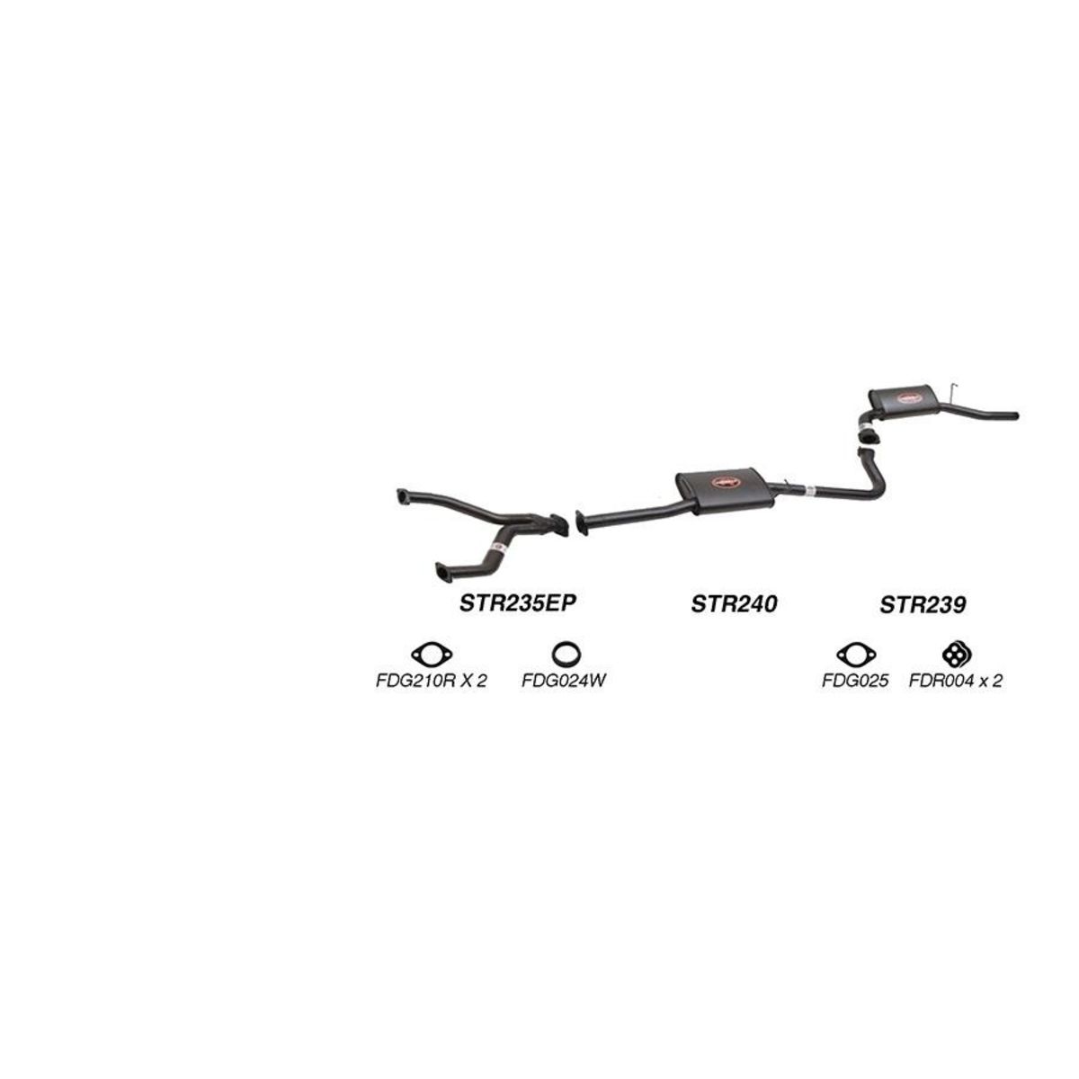 Redback Sports System to suit Ford Fairmont (01/1998 - 09/2002), Falcon (01/1998 - 09/2002)