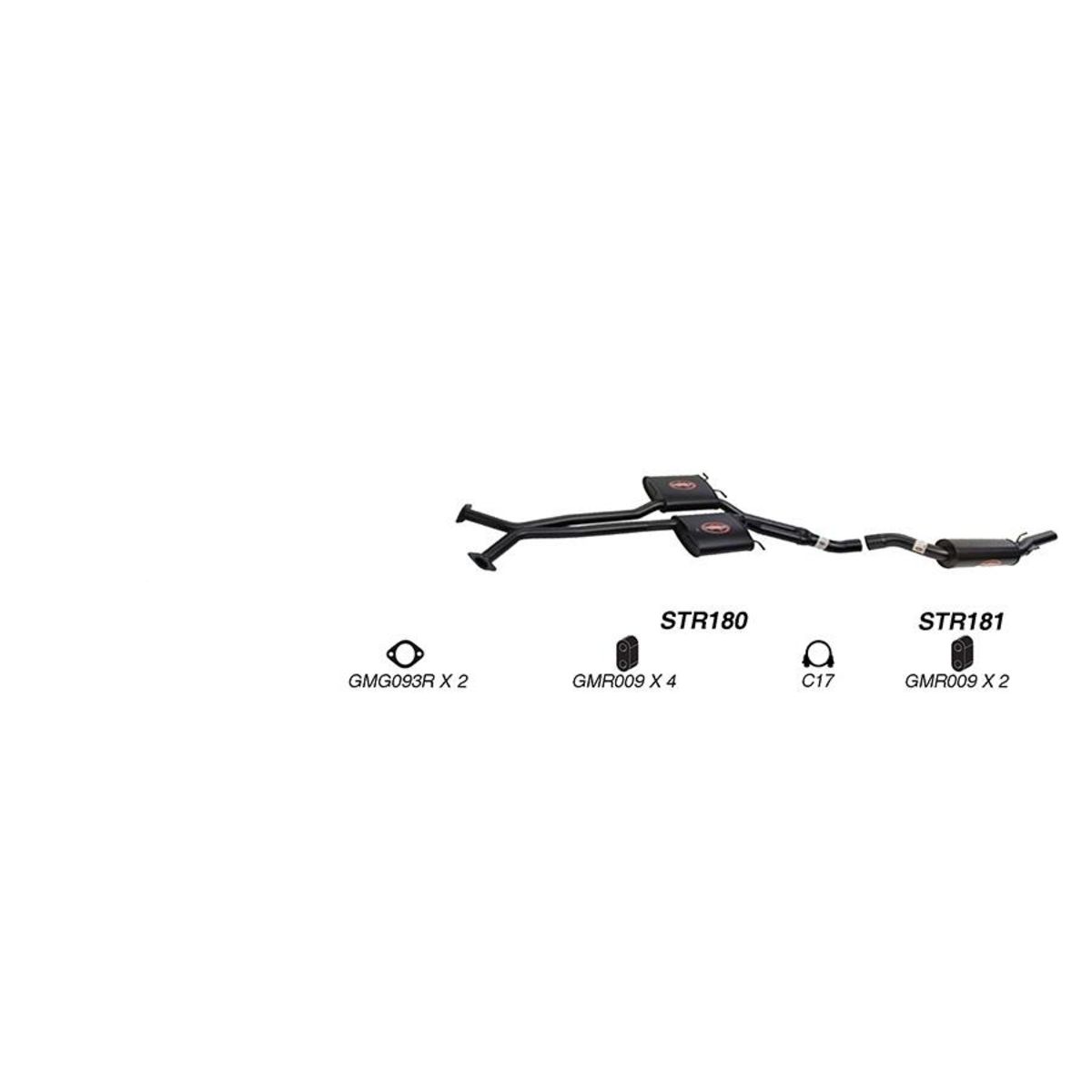 Redback Sports System to suit Holden Commodore (01/1997 - 2007), HSV Avalanche (01/2004 - 01/2006), Maloo (03/2001 - 09/2007), Maloo R8 (03/2001 - 2007), Senator (09/1997 - 2000)