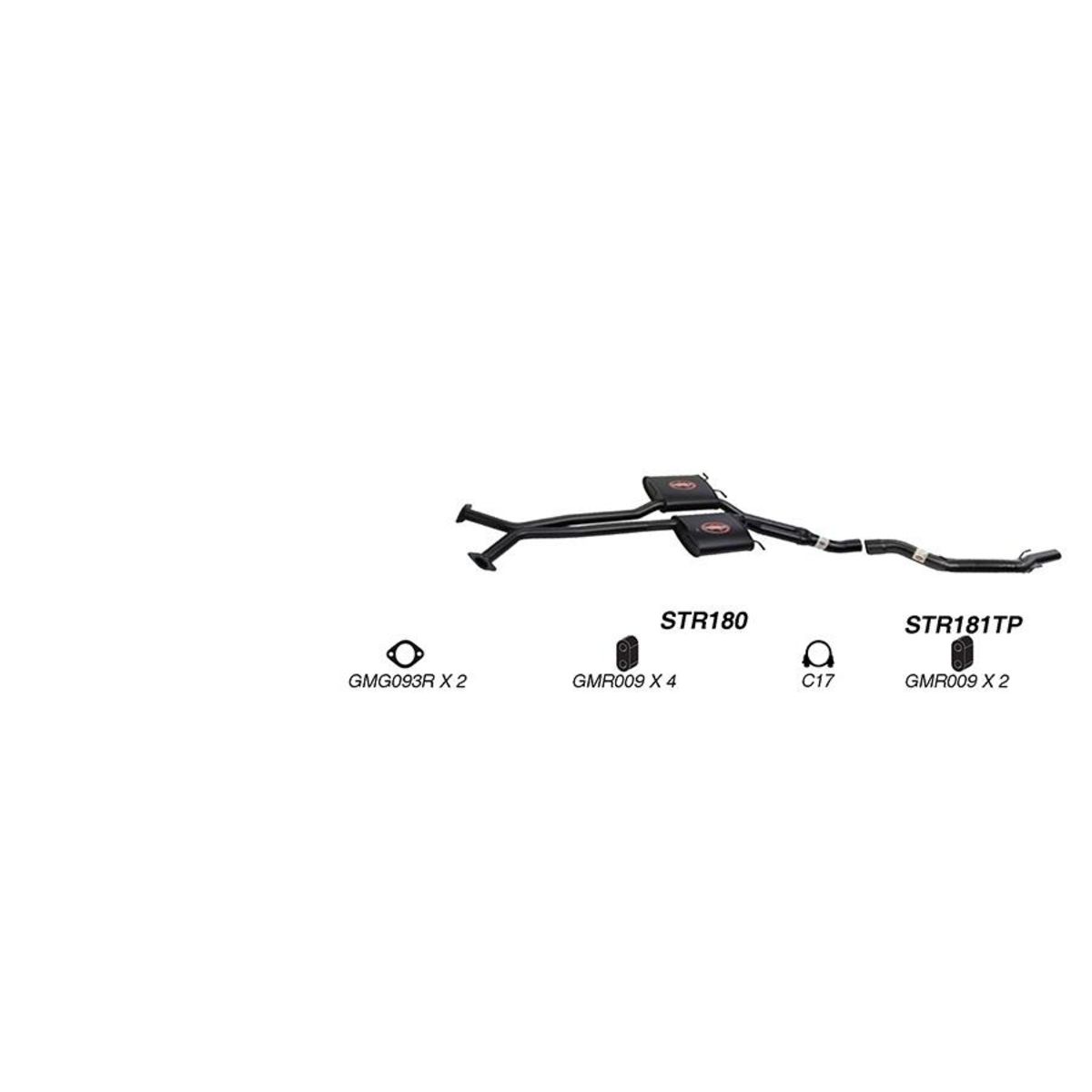 Redback Sports System to suit Holden Commodore (01/1997 - 2007), HSV Avalanche (01/2004 - 01/2006), Maloo (03/2001 - 09/2007), Maloo R8 (03/2001 - 2007), Senator (09/1997 - 2000)