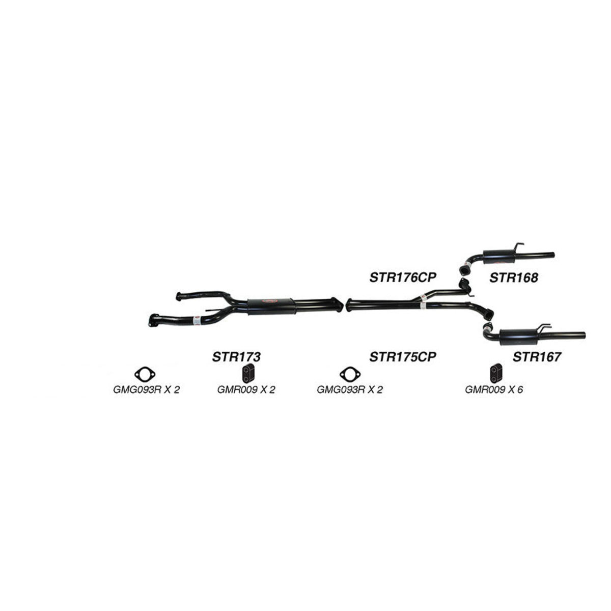 Redback Sports System to suit Holden Commodore (01/2007 - 2016), HSV Maloo (10/2007 - 03/2008), Maloo R8 (10/2007 - 2008)