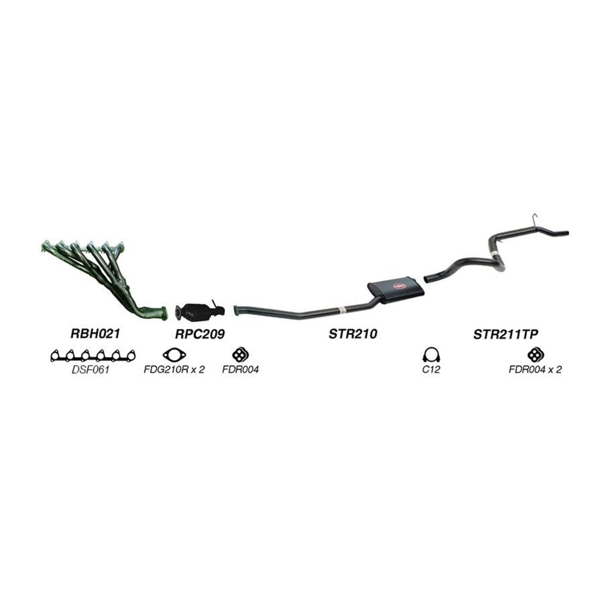 Redback Sports System to suit Ford Fairmont (01/1992 - 09/2002), Falcon (01/1992 - 09/2002)