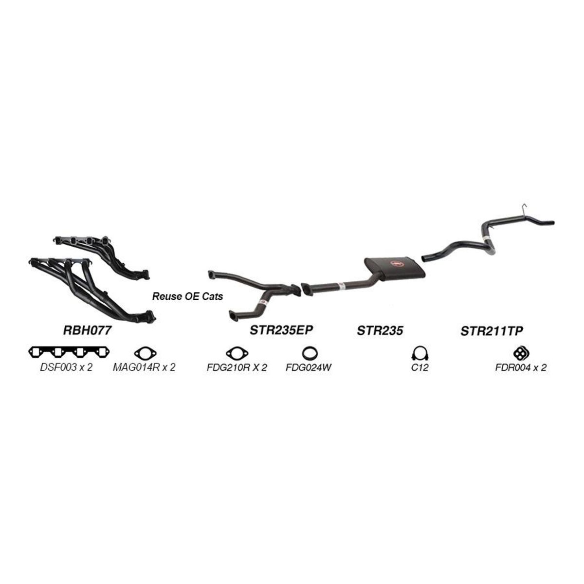 Redback Sports System to suit Ford Fairmont (01/1991 - 01/1998), Falcon (01/1991 - 01/1998)