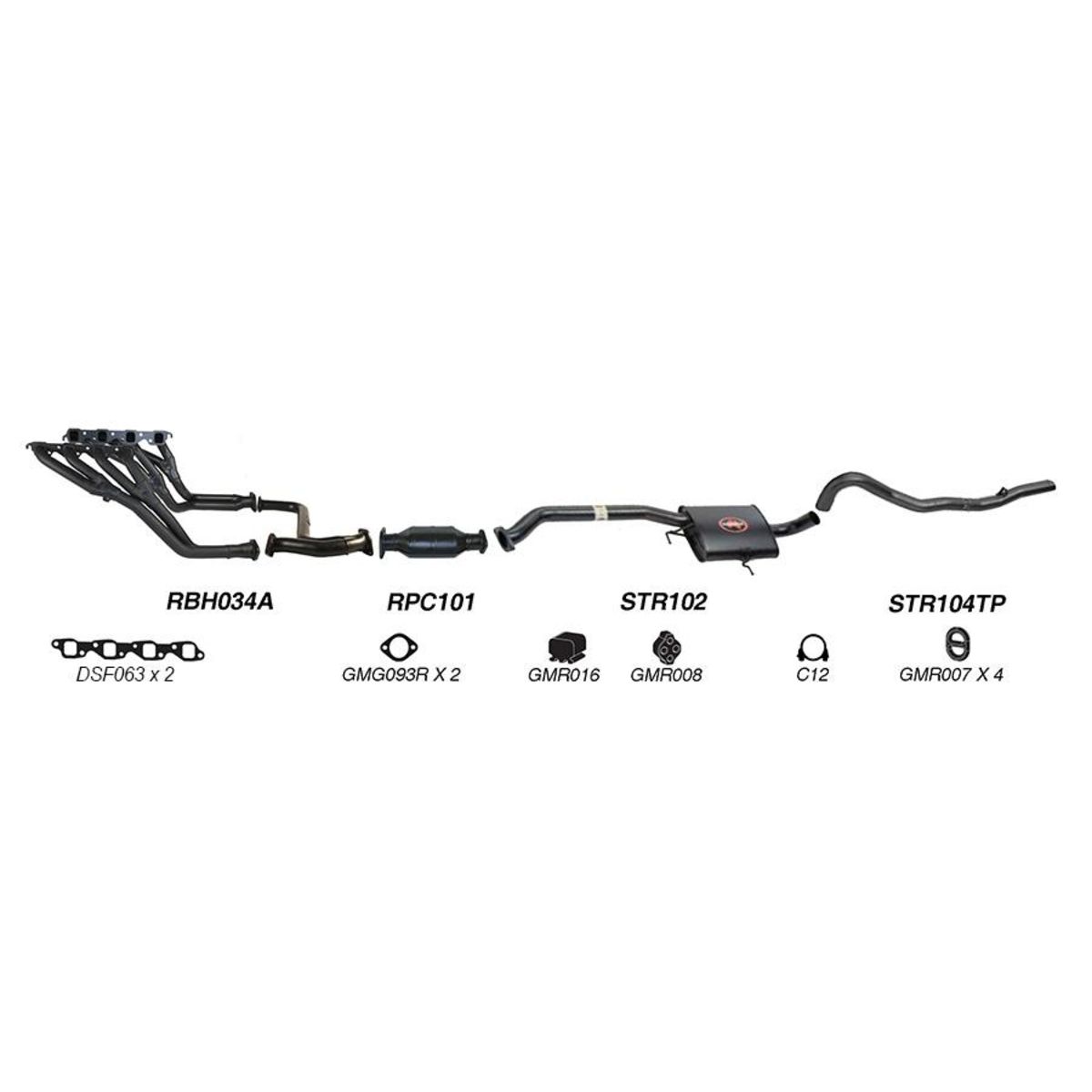 Redback Sports System to suit Holden Calais (01/1989 - 01/1995), Commodore (01/1988 - 01/1995)