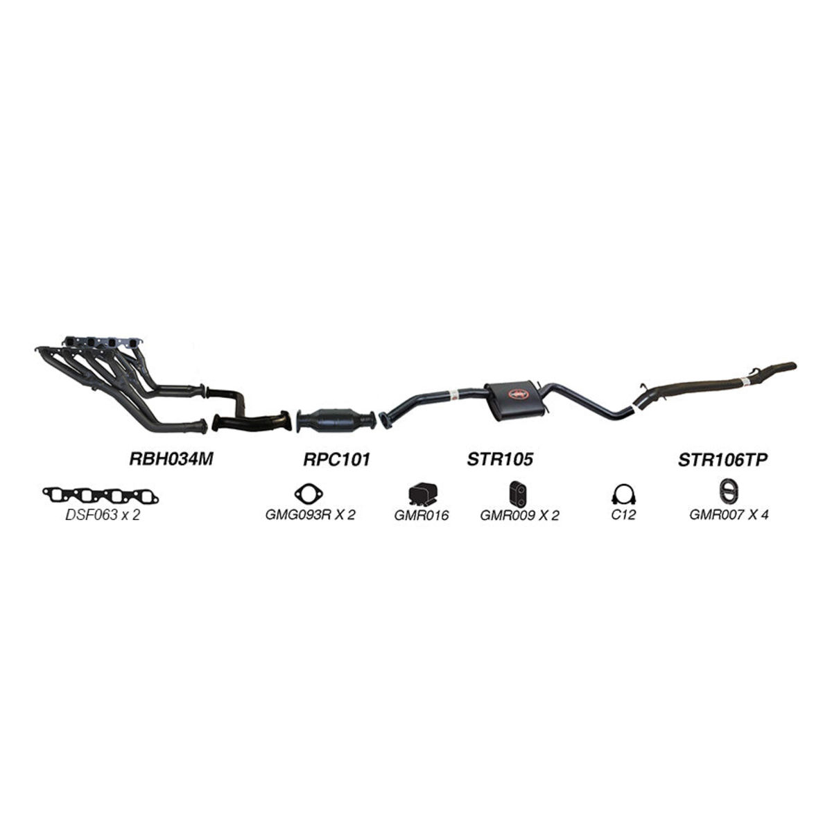 Redback Sports System to suit Holden Calais (01/1991 - 01/1995), Commodore (01/1991 - 01/1995)