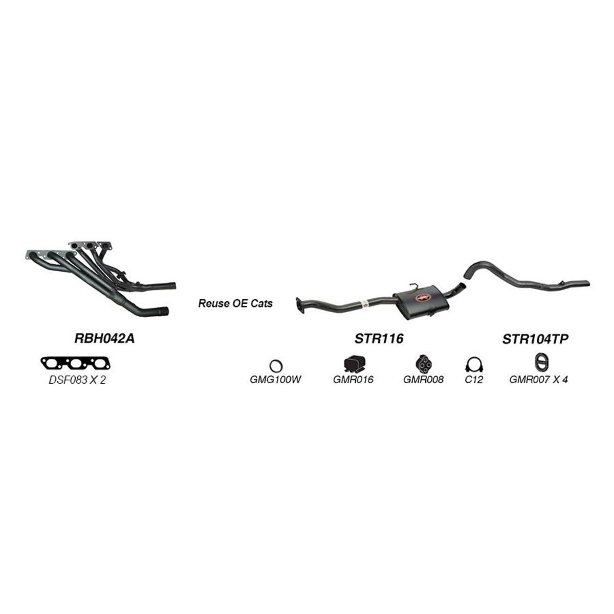 Redback Sports System to suit Holden Calais (01/1995 - 01/1997), Commodore (01/1995 - 01/1997)