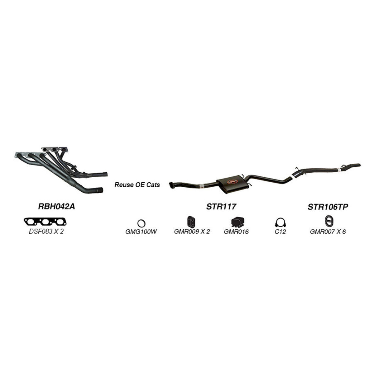 Redback Sports System to suit Holden Calais (01/1995 - 01/1997), Commodore (01/1995 - 01/1997)