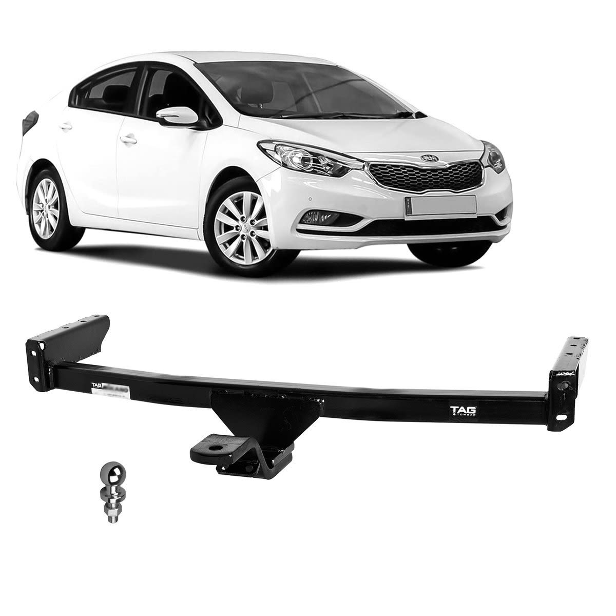 TAG Light Duty Towbar to suit KIA Cerato (08/2013 - 03/2018) - No Wiring Harness