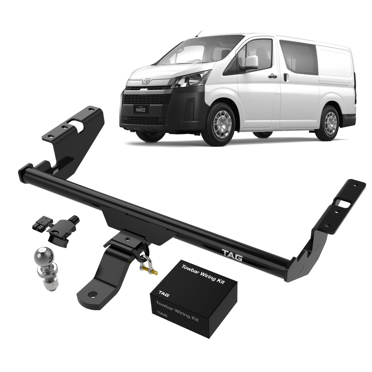 TAG+ Light Duty Towbar to suit Toyota Hiace LWB, SLWB & Commuter Bus (06/2019 - on) - Direct Fit ECU
