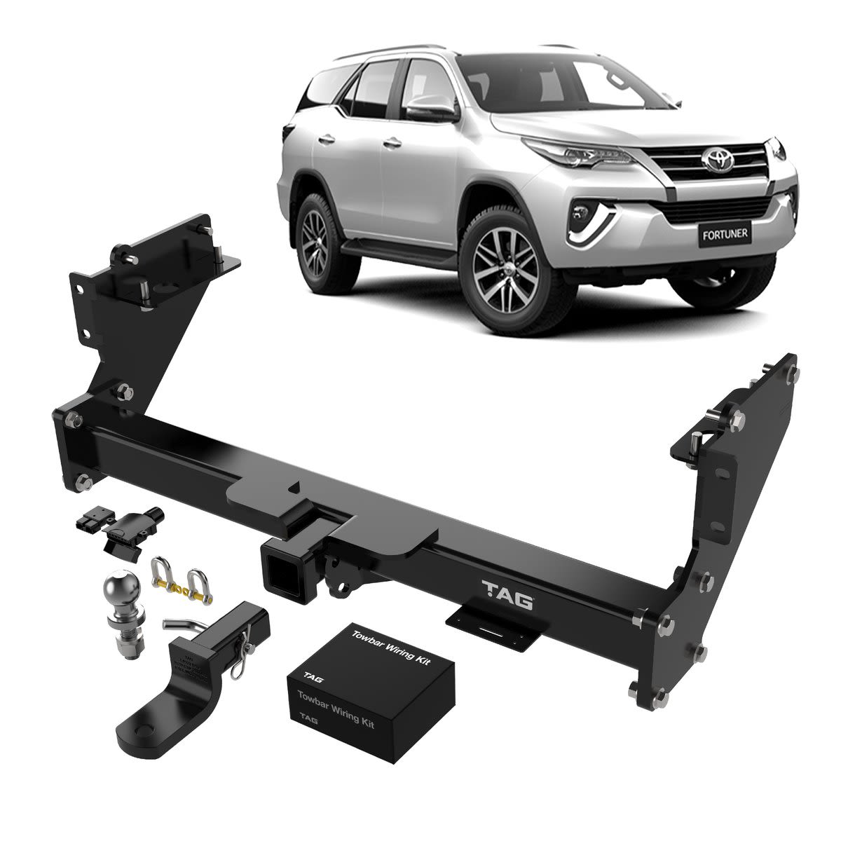 TAG Heavy Duty Towbar to suit Toyota Fortuner (11/2015 - on) - Direct Fit Digital Wiring Harness