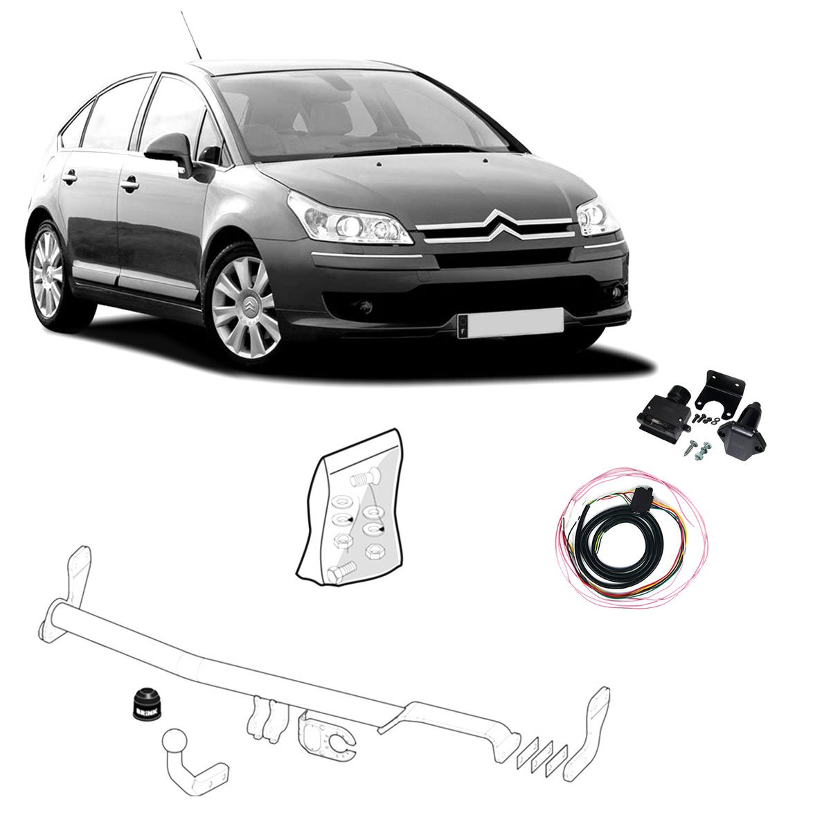 Brink Towbar to suit Citroen C2 (01/2004 - 12/2008)
