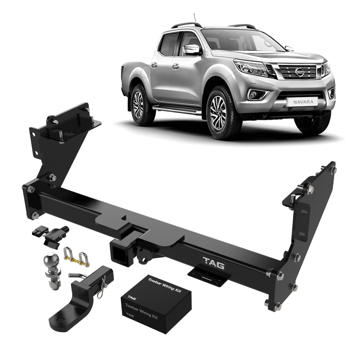 TAG Heavy Duty Towbar to suit Nissan Navara (01/2014 - on) - Direct Fit Bypass Wiring Harness