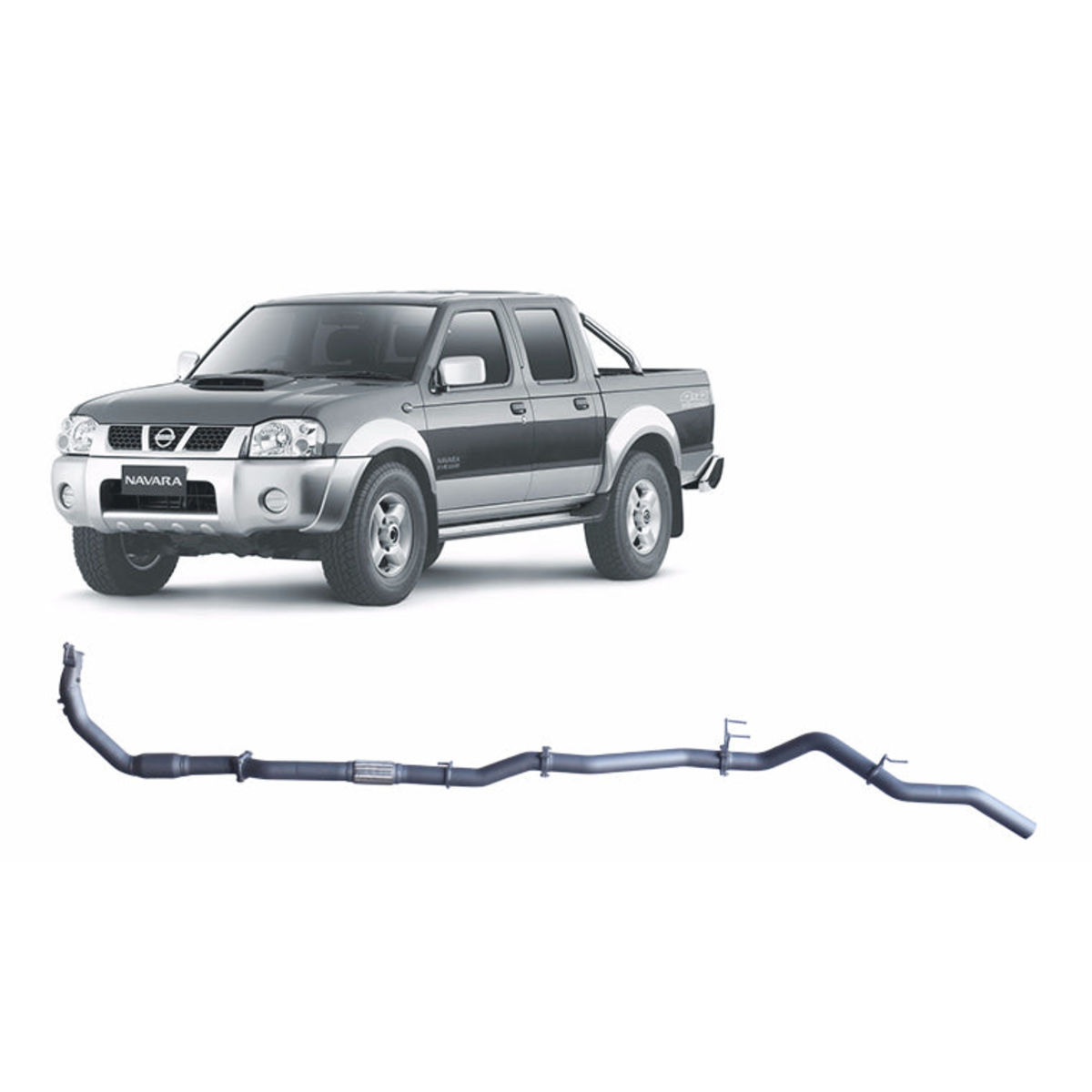 Redback Extreme Duty Exhaust to suit Nissan Navara D22 2.5L (01/2008 - 10/2015)