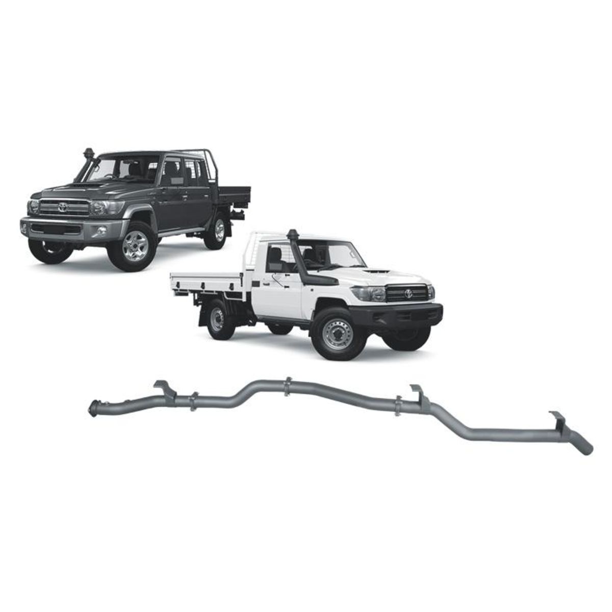Redback Extreme Duty Exhaust to suit Toyota Landcruiser 79 Series Single and Double Cab (11/2016 - on)