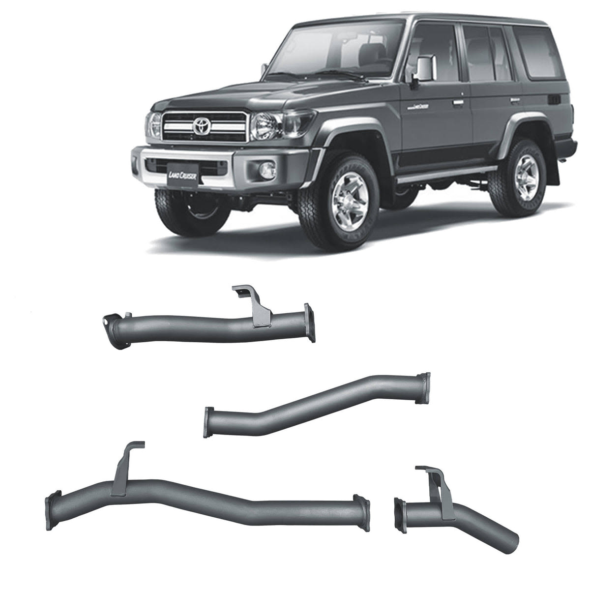 Redback Extreme Duty Exhaust to suit Toyota Landcruiser 76 Series Wagon (09/2016 - on)