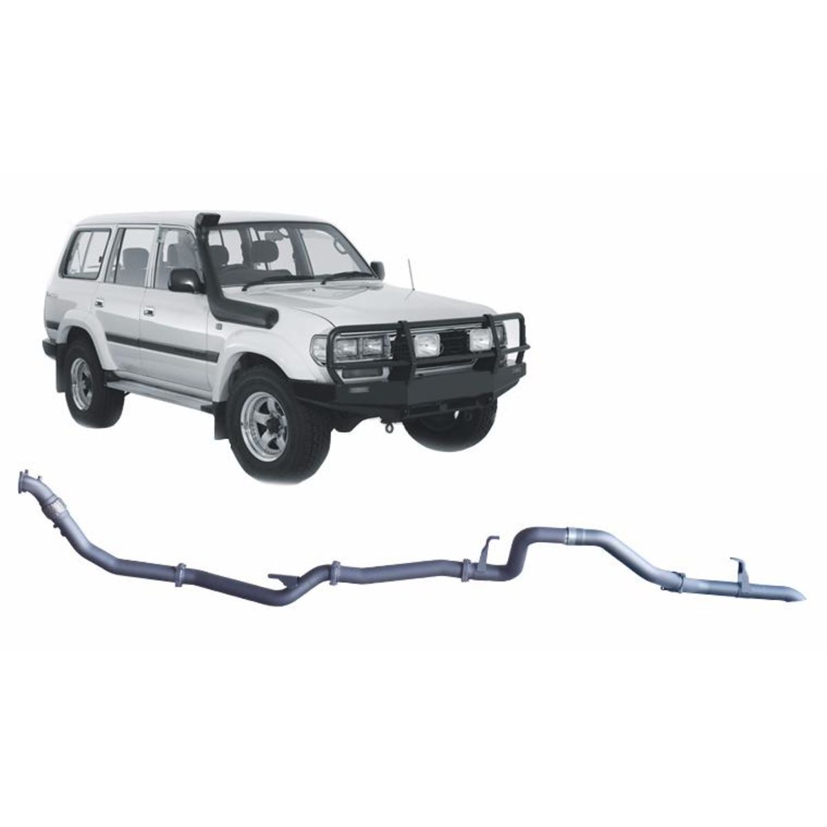 Redback Extreme Duty Exhaust to suit Toyota Landcruiser 80 Series Wagon 4.2L 1HZ (01/1990 - 02/1998)