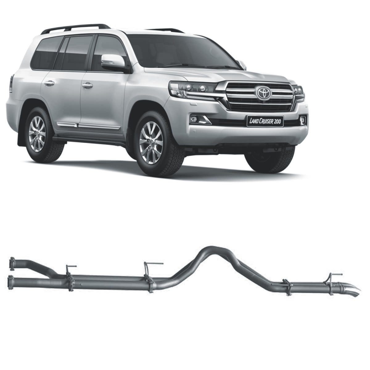 Redback Extreme Duty Exhaust to suit Toyota Landcruiser 200 Series 4.5L V8 (10/2015 - on)