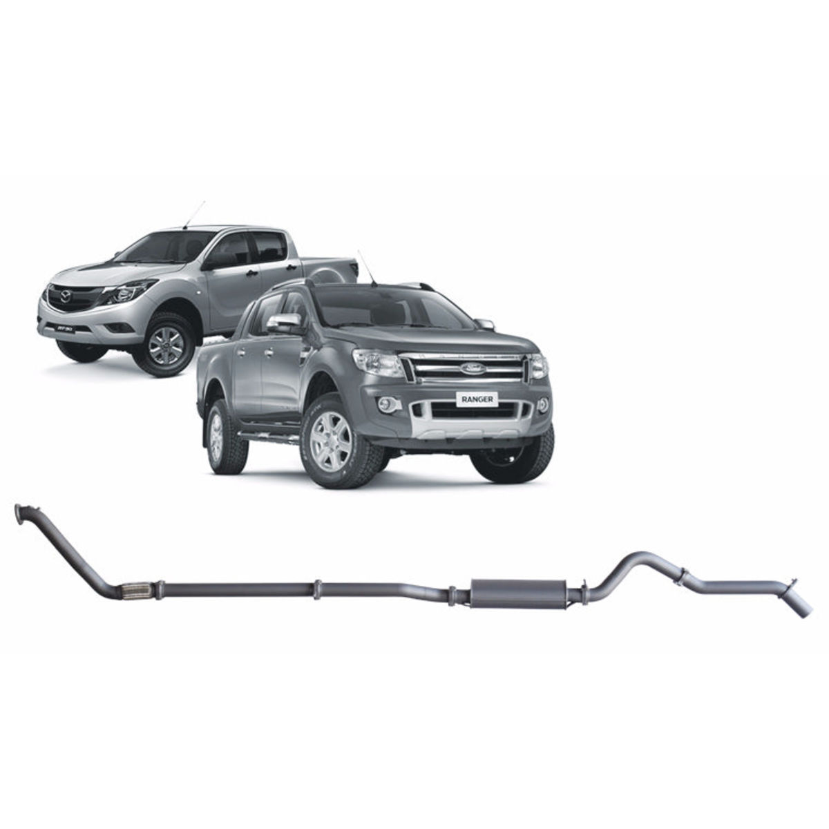 Redback Extreme Duty Exhaust to suit Ford Ranger 3.2L (01/2011 - 09/2016), Mazda BT-50 (11/2011 - 06/2016)