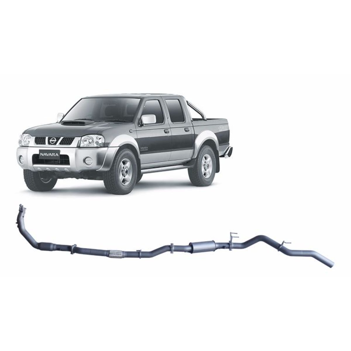 Redback Extreme Duty Exhaust to suit Nissan Navara D22 2.5L (01/2008 - 10/2015)